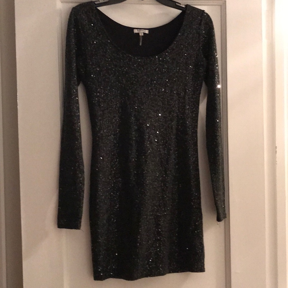David Button buffalo Petite sequin dress xs grey